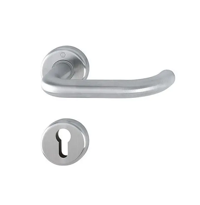 Hoppe 3882352 Grt. con rosetta Baden E1388Z/17K/17KS F69 acciaio inox satinato 