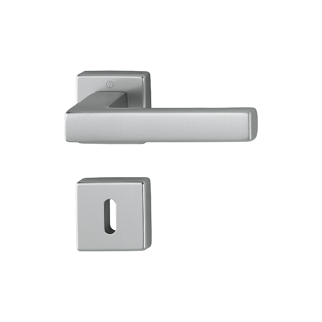 Hoppe 10732897 Grt. con rosetta Toulon 1737/843K/843KS F9 alluminio aspetto titanio 