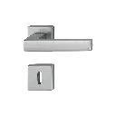 Hoppe 10732897 Grt. con rosetta Toulon 1737/843K/843KS F9 alluminio aspetto titanio 