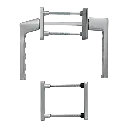 Hoppe 11669159 Set per porta balcone Toulon 0737FA-1/51N/U34/0737/51NS/51PNS F9 alluminio aspetto titanio 