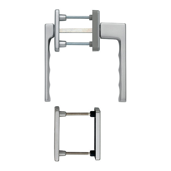 Hoppe 3938011 Set per porta balcone Toulon 0737KH/51N/U34/0737/51NS/51PNS F9 alluminio aspetto titanio 