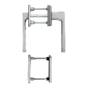 Hoppe 3938011 Set per porta balcone Toulon 0737KH/51N/U34/0737/51NS/51PNS F9 alluminio aspetto titanio 