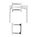 Hoppe 3938117 Set per porta balcone Toulon 0737KH/51N/U34/0737/51NS/51PNS F9016 bianco traffico 