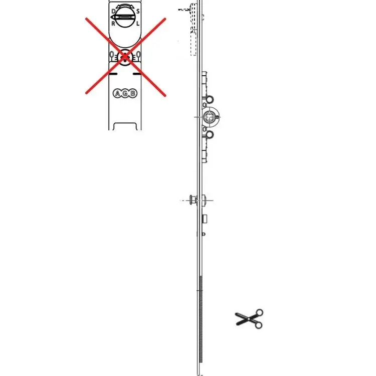 AGB A501111512 Cremonese Artech per Finestra e Portafinestra Anta Ribalta Entrata 15mm Altezza 660-860mm Maniglia 330-430mm