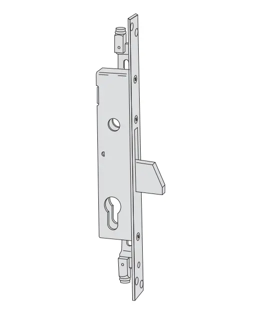 Cisa 46820250 Serratura da Infilare a Cilindro per Montanti e Inferiate E25 F. 25mm