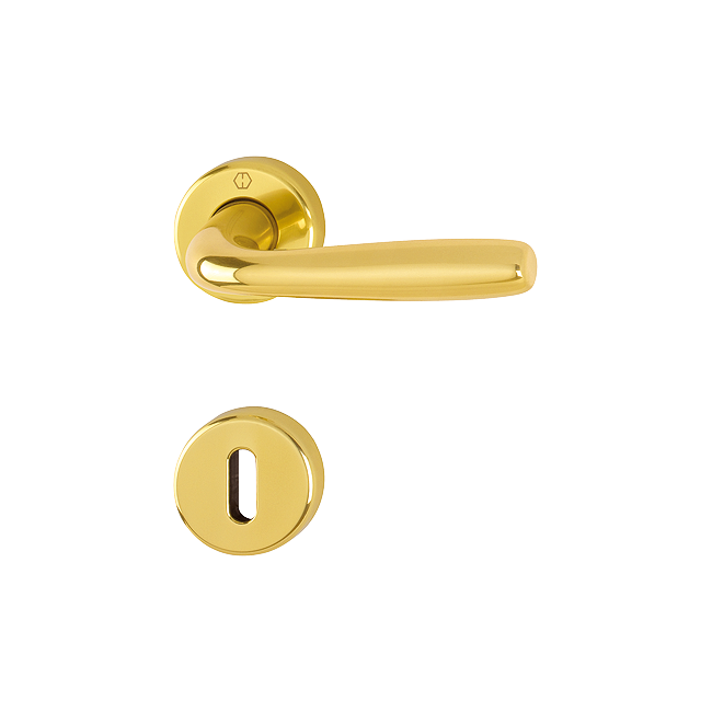 Hoppe 11842623 Grt. con rosetta Maribo 1766/88K/88KS F271 alluminio colore oro lucido 