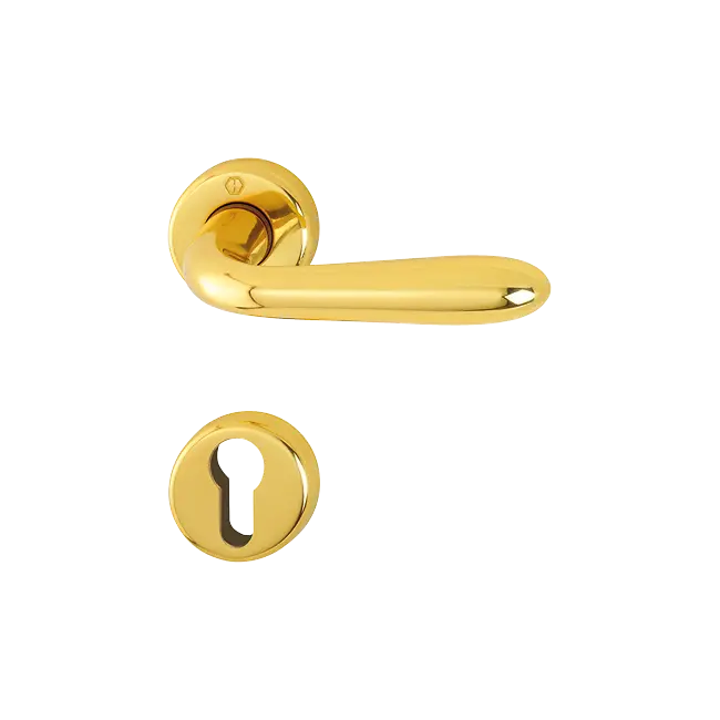 Hoppe 1751210 Grt. con rosetta Santia M1740/88K/88KS F71 ottone lucido 