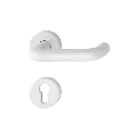 Hoppe 521272 Grt. con rosetta Baden K138L/15/15S F9016 bianco traffico 