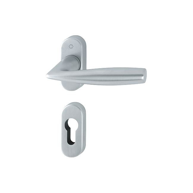 Hoppe 3244001 Grt. con rosetta Vitóri M1515/30P/30PS F41-R cromo satinato - Resista® 