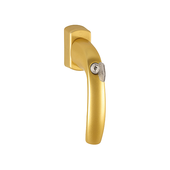 Hoppe 10764207 Martellina DK con chiusura Newyor 0810S/US10 100NM F3 alluminio aspetto oro 