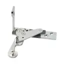 AGB A529010102 Cerniera Inferiore Artech Plana per Serramento Alluminio e Legno Sinistra Parte Telaio Aria 12mm Interasse 9mm Sede 24mm Acciaio Finitura Argento