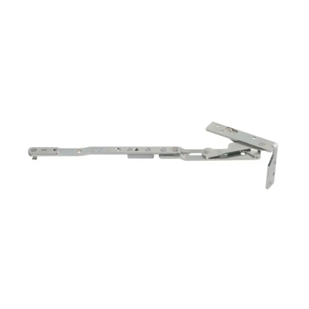 AGB A529110101 Forbice Artech Plana per Serramento in Alluminio o Legno Destra Larghezza 345-804mm Aria 12mm Interasse 9mm Sede 24mm Acciaio Finitura Argento