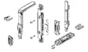 Giesse 0395500001 Meccanismo Base per Chiusura Anta Ribalta Profilo CU Manovra Supra Portata 130Kg Acciaio e Zama Finitura Silver