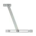 AGB A525080000 Braccetto Limitatore Vasistas Artech per Serramento in Legno Alluminio o Pvc Interasse 9 e 13mm Acciaio Finitura Argento