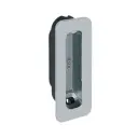 AGB B024022834 Incontro Minimal Plus XT per Telaio Porta in Legno con Magnete Dimensione 64x25mm Bordo Tondo Nylon Finitura Cromato Opaco