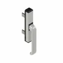 Giesse 01056376 Cremonese Coupè per Serramento Apertura Esterna Impugnatura Ridotta Rotazione 120 Gradi Alluminio Finitura Silver