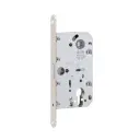 AGB B061035034 Serratura Polaris 2XT Yale Incasso per Porta da Interni Entrata 50mm Interasse 85mm Bordo Tondo 196x18mm Acciaio Finitura Cromato Opaco