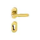 Hoppe 3803431 Grt. con rosetta Maribo 1766/23P/23PS F271 alluminio colore oro lucido 
