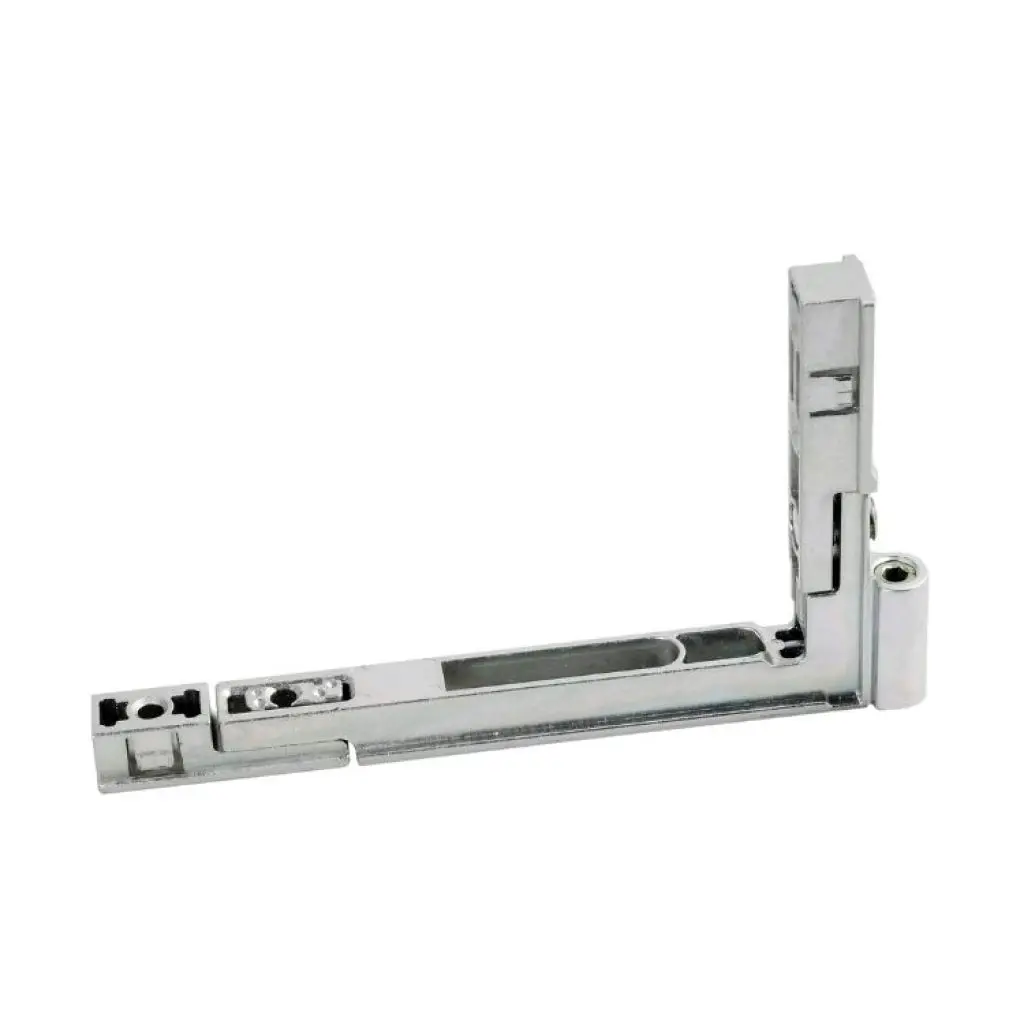 AGB A529000201 Cerniera Inferiore Artech Plana per Serramento Destra Parte Anta o Terza Anta Canalino 16/12 Interasse 13mm Acciaio Finitura Argento