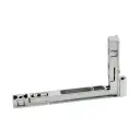 AGB A529000201 Cerniera Inferiore Artech Plana per Serramento Destra Parte Anta o Terza Anta Canalino 16/12 Interasse 13mm Acciaio Finitura Argento