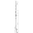 AGB A501220810 Cremonese Artech per Finestra e Portafinestra Anta Ribalta Entrata 7,5mm Altezza 2194-2510mm Maniglia 1050mm