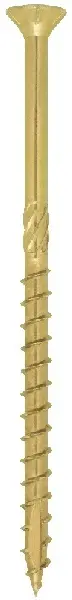 Friulsider 07310D08240N7 FM-WOOD Pro Vite Portante Legno Testa Svasata Piana Torx T40 Confezione 50pz 8x240 Zincata Gialla