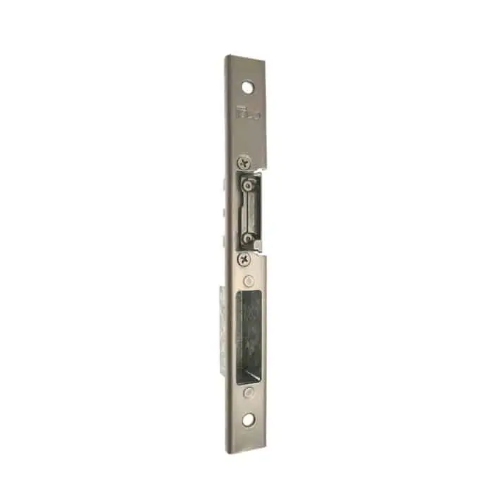 Iseo 033232 Contropiastra Chiusa Regolabile per Serratura Multiblindo 24x6x220mm Sinistra Acciaio Inox