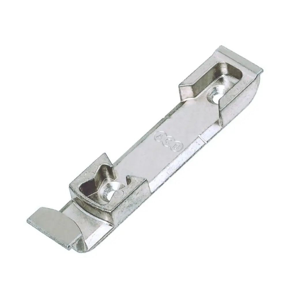 AGB A514000101 Incontro Ribalta Artech per Serramento in Legno Aria 4mm Interasse 9mm Dimensione 86x18x8mm Zama Finitura Argento