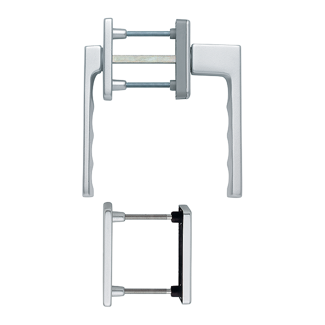 Hoppe 3937739 Set per porta balcone Toulon 0737KH/51N/U34/0737/51NS/51PNS F1 alluminio aspetto argento 