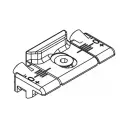 Giesse 01347000K Incontro Singolo per Serramento in Alluminio Profilo CU Registrabile +1,8mm Zama Finitura Silver