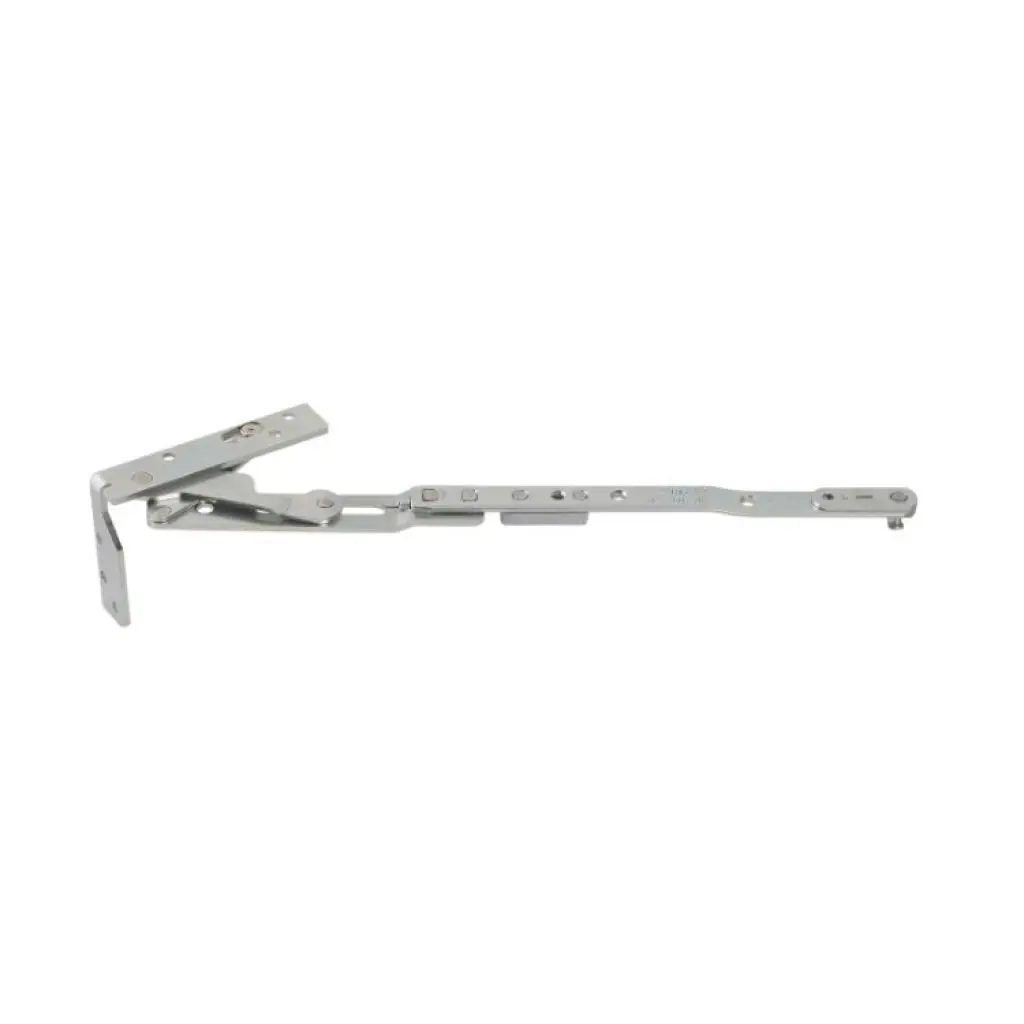 AGB A529110211 Forbice Artech Plana per Serramento in Alluminio o Legno Sinistra Larghezza 345-804mm Aria 12mm Interasse 13mm Sede 24mm Acciaio Finitura Argento