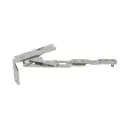 AGB A529210202 Articolazione Superiore Artech Plana per Serramento in Alluminio e Legno Sinistro Aria 12mm Interasse 13mm Base 24mm Acciaio Finitura Argento