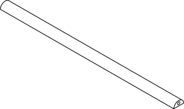 Giesse 01297500 Provence Asta Collegamento Cremonese Senza Puntale 1600mm Finitura Nero 9005