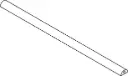 Giesse 01297500 Provence Asta Collegamento Cremonese Senza Puntale 1600mm Finitura Nero 9005