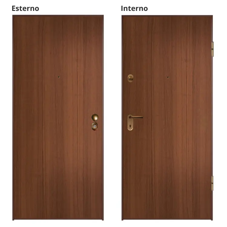 Dierre PQJ21000800 DX BRZ Porta Blindata Tablet1 Plus2 80x210cm Destra Finitura Esterno-Interno Tanganica Medio Ferramenta Bronzo