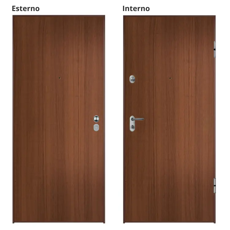Dierre PQJ21000900 SX ARG Porta Blindata Tablet1 Plus2 90x210cm Sinistra Finitura Esterno-Interno Tanganica Medio Ferramenta Argento