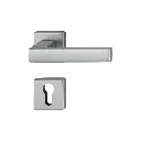Hoppe 10732900 Grt. con rosetta Toulon 1737/843K/843KS F9 alluminio aspetto titanio 