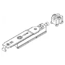 Giesse 04423000 Braccio Futura 3D 110 per Anta Secondaria Profilo Erre 40 Portata 100Kg Acciaio e Zama Finitura Silver