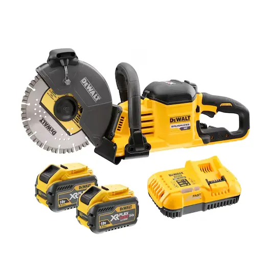 DeWalt DCS690X2-QW Troncatrice XR Flexvolt 54V con 2 Batterie FV 9.0Ah + Caricabatterie