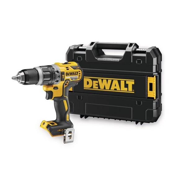 DeWalt DCD796NT-XJ Trapano Avvitatore a Percussione 2 Velocità Motore Brushless Autoserrante Solo Corpo + Valigetta T-Stak