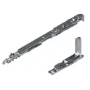Giesse 044260001 Kit Cerniera Braccio Chic 3D 130 per Anta Ribalta Destra Profilo CU Larghezza 600-1600mm Portata 130Kg Acciaio e Zama Finitura Silver