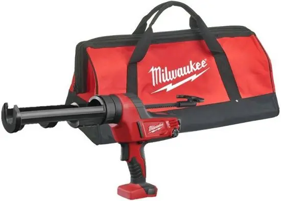 [086341] Milwaukee 4933459637 Pistola Silicone M18 PCG/310C-0B con Portacartuccia da 310ml Solo Corpo + Borsa