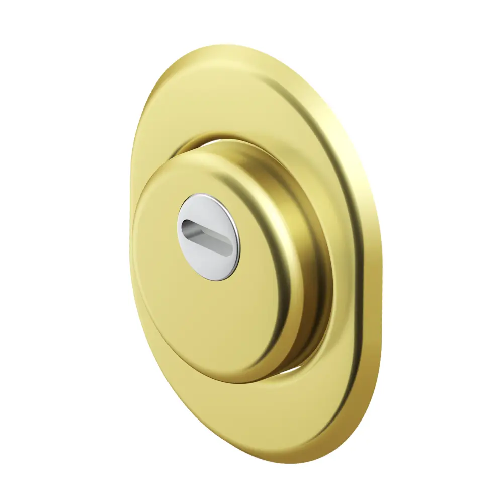 Disec CD2000PA2 Controdefender Antisfondamento Fisso Protezione Interna per Serratura per Cilindro Europeo Ottone
