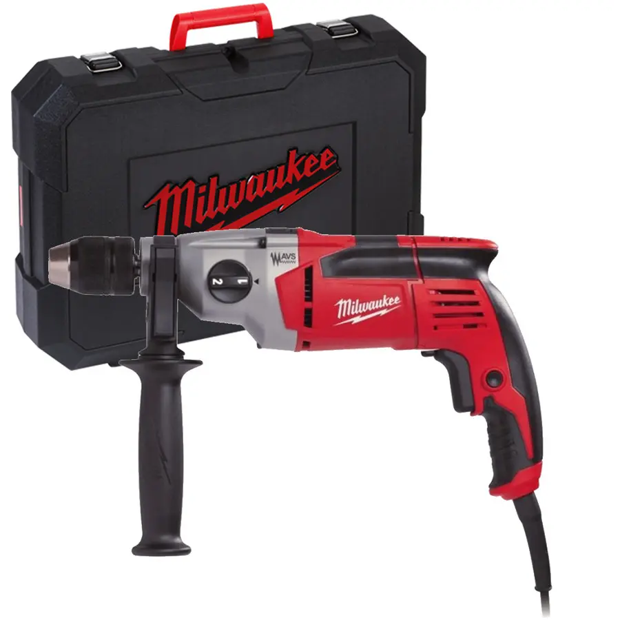 [090459] Milwaukee 4933419595 Trapano Percussione PD2E 24 R 2 Velocità da 1020W con Valigia