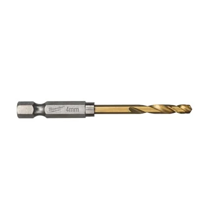 Milwaukee 48894708 Punta Metallo HSS-G Titanio Shockwave Attacco 1/4˝ Hex ⌀4x71,5mm