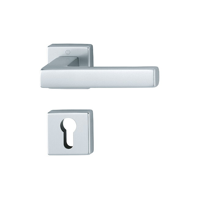 [090694] Hoppe 10732846 Grt. con rosetta Toulon 1737/843K/843KS F1 alluminio aspetto argento 