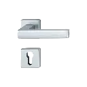 Hoppe 10732846 Grt. con rosetta Toulon 1737/843K/843KS F1 alluminio aspetto argento 