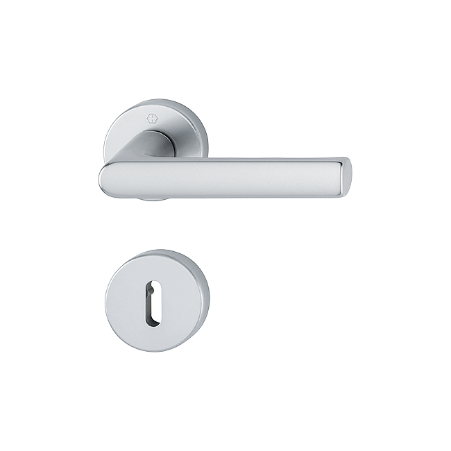 Hoppe 11767315 Grt. con rosetta Hambur 1700/42K/42KS F1 alluminio aspetto argento 