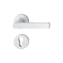 Hoppe 11844929 Grt. con rosetta Hambur 1700/42K/42KS F9016M bianco traffico opaco 