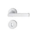 Hoppe 11844942 Grt. con rosetta Hambur 1700/42K/42KS F9016M bianco traffico opaco 